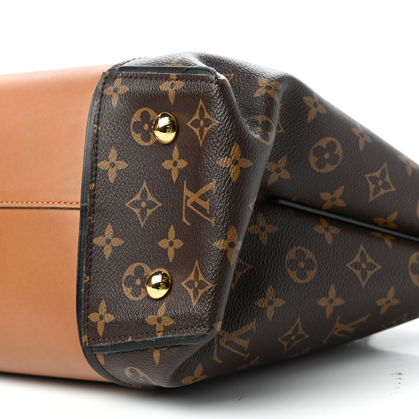 Monogram Cuir Orfevre Tote W PM Noisette