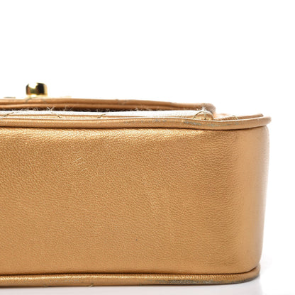 Chanel Metallic Lambskin Mini Quilted Flap Gold 12 of 14