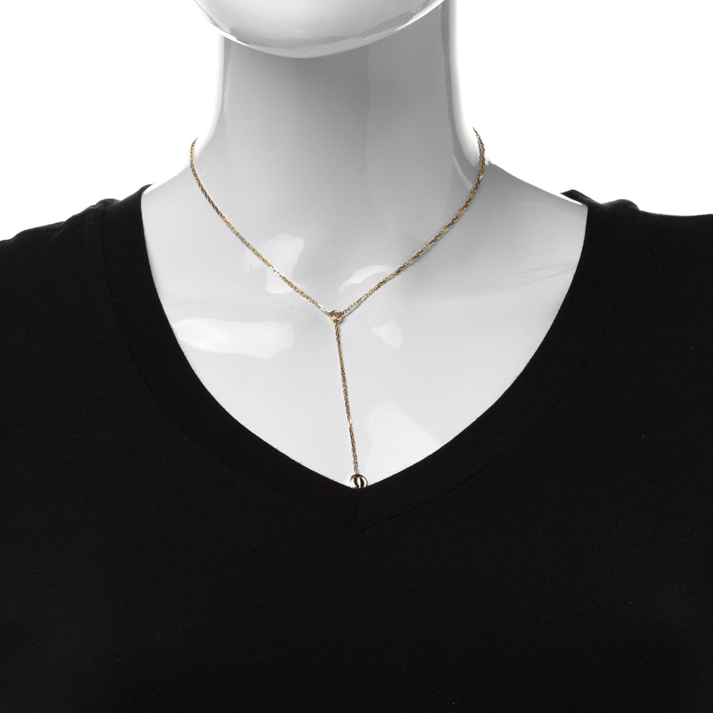 18K Yellow Gold LOVE Drop Necklace