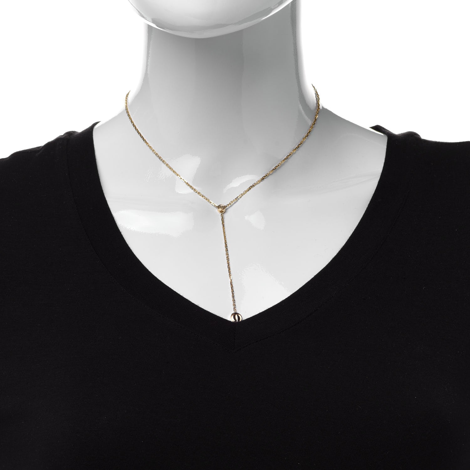 Cartier 18K Yellow Gold LOVE Drop Necklace 2 of 6