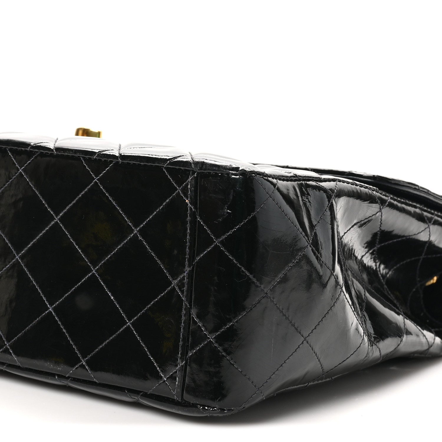 Chanel Patent Quilted XL Jumbo Single Flap Black 11 of 11