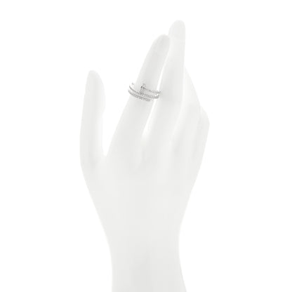 Cartier 18K White Gold Diamond Double Juste Un Clou Paved Ring 51 5.75 2 of 6