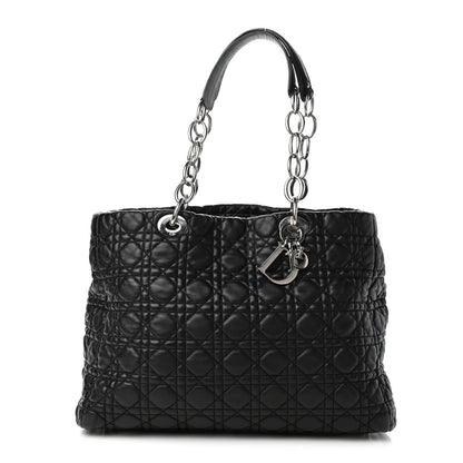 Christian Dior Lambskin Cannage Large Dior Soft Shopping Tote Black 1 of 9