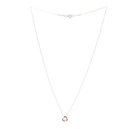 Tiffany 18K Rose Gold 7mm Elsa Peretti Open Heart Pendant Necklace 3 of 9