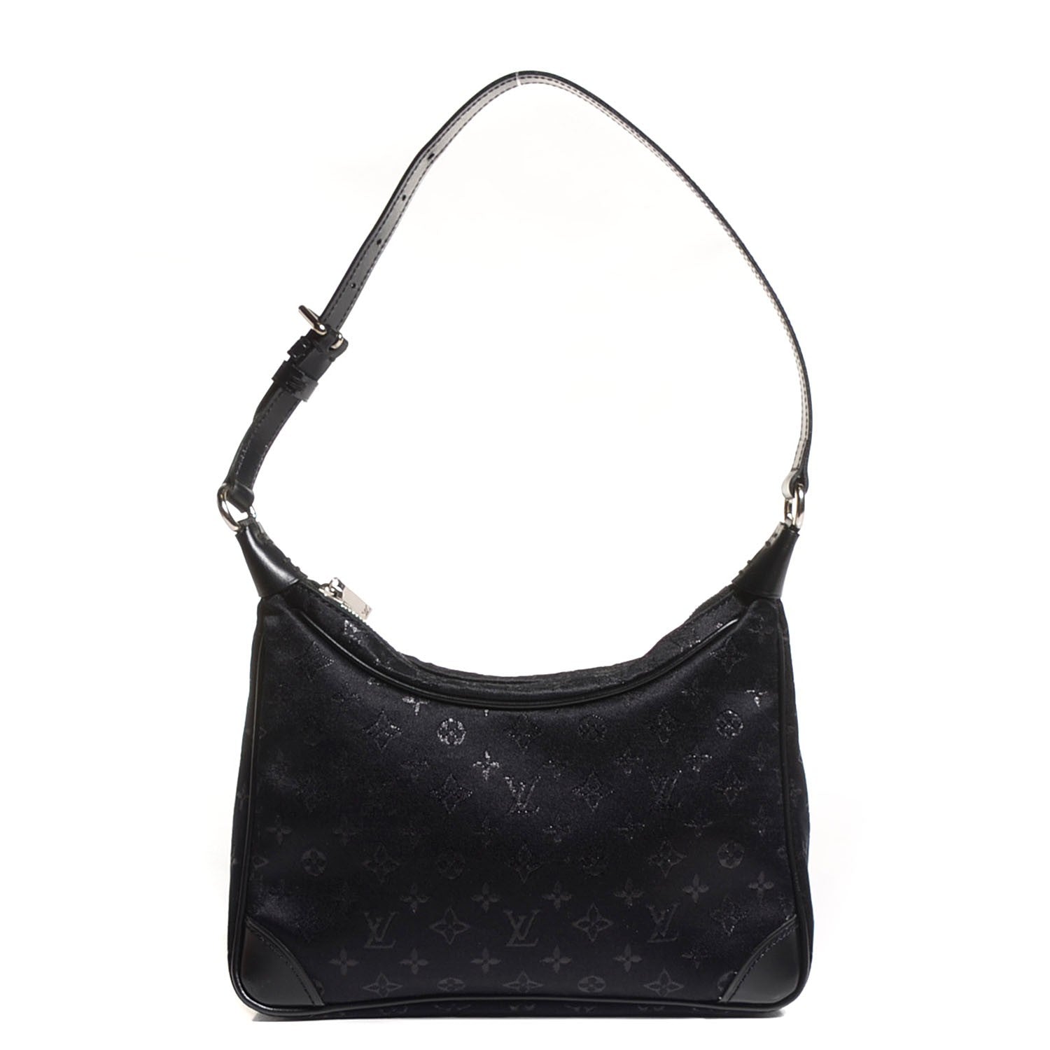 Louis Vuitton Satin Monogram Little Boulogne Black 1 of 7