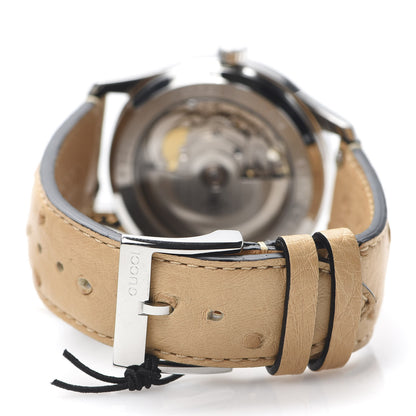 Gucci Stainless Steel Ostrich Mother of Pearl 38mm G-Timeless Cat Automatic Watch 4 of 8
