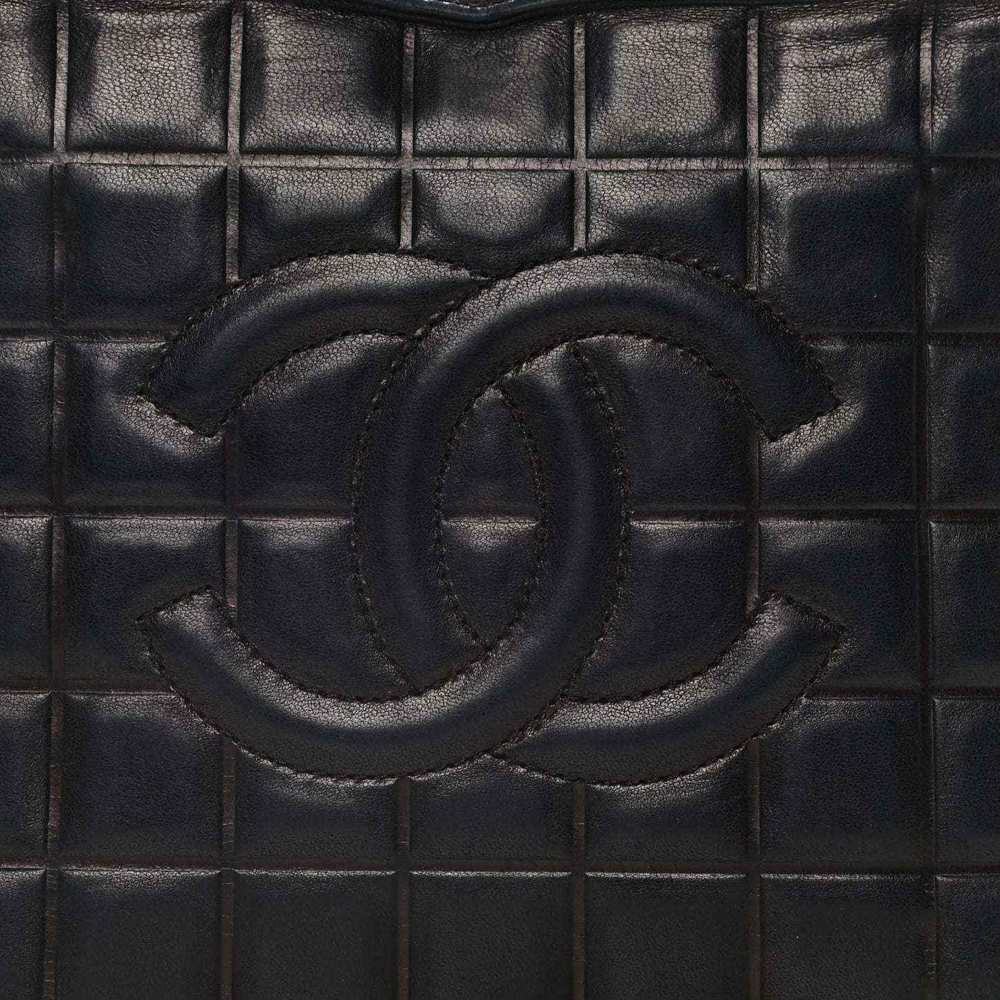 Lambskin Quilted Small Chocolate Bar Shoulder Bag Black
