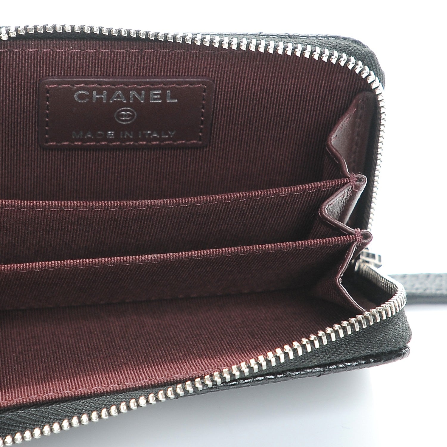 Chanel Caviar Quilted Zip Coin Purse Black 5 of 8