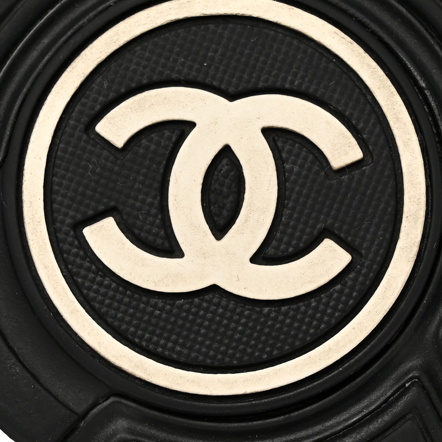 Chanel Fabric Calfskin Suede CC Sneakers 38 Black 8 of 9