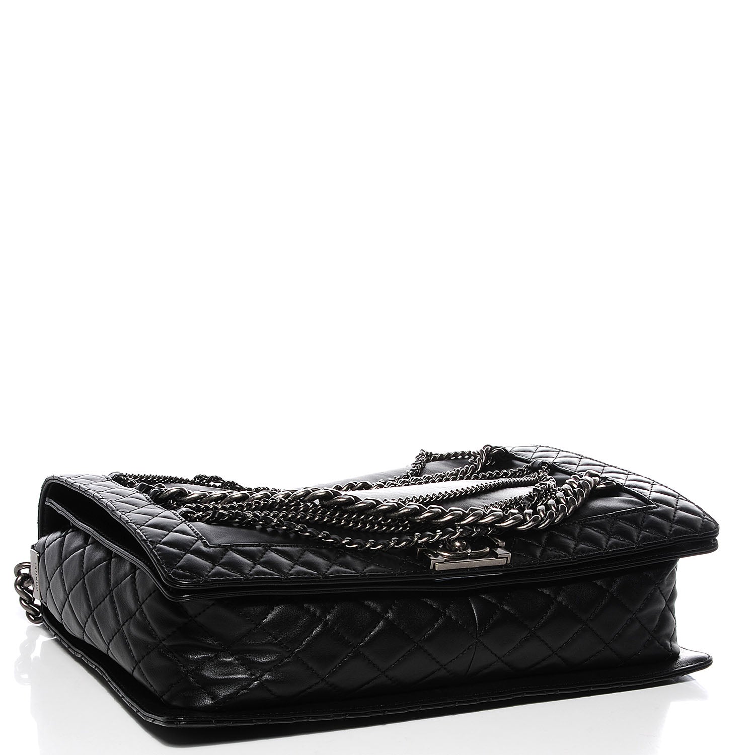 Chanel Calfskin Enchained Large Boy Flap Black 4 of 11