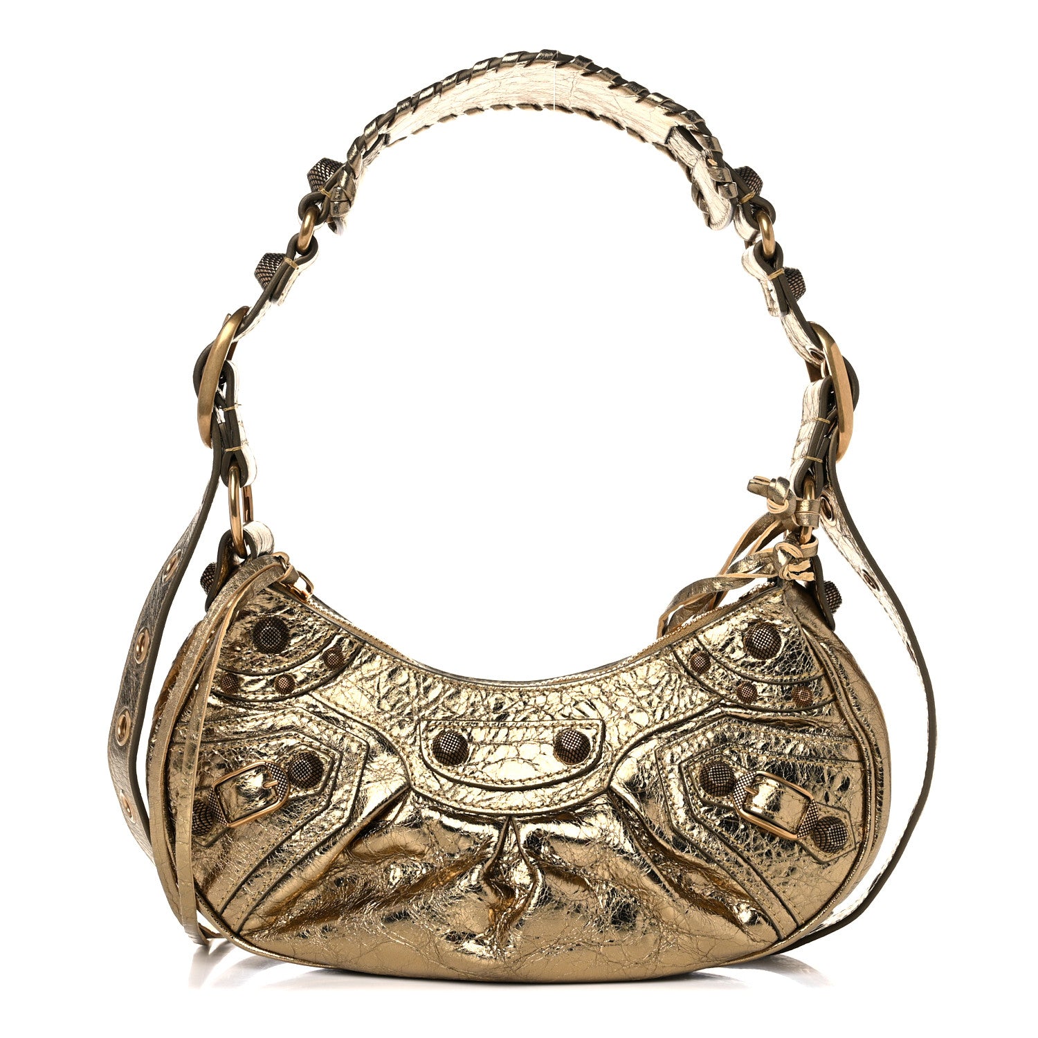Balenciaga Metallic Agneau Arena Le Cagole Shoulder Bag XS Gold 3 of 10