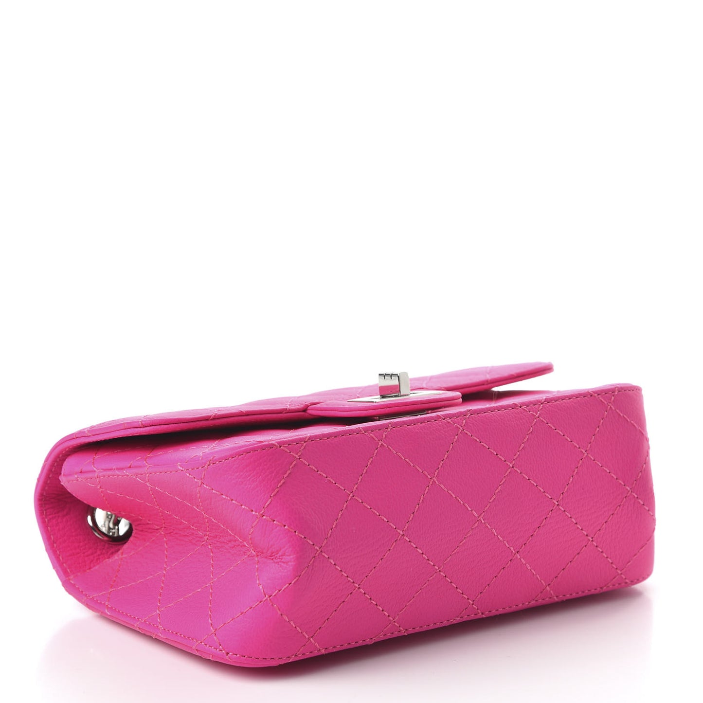 Goatskin Quilted 2.55 Reissue Mini Flap Fluorescent Pink