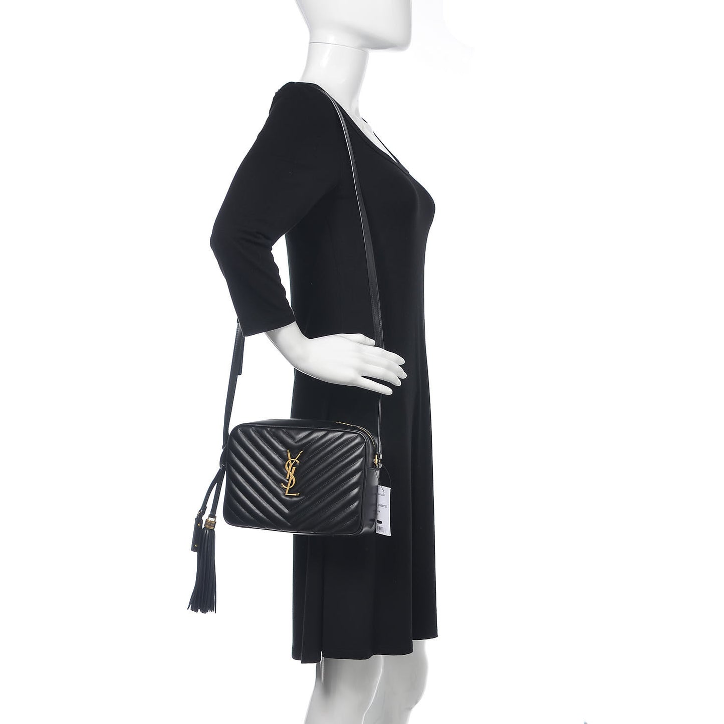 Calfskin Matelasse Monogram Lou Camera Bag Black