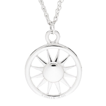 Tiffany Sterling Silver Sun Double Chain Pendant Necklace 4 of 6