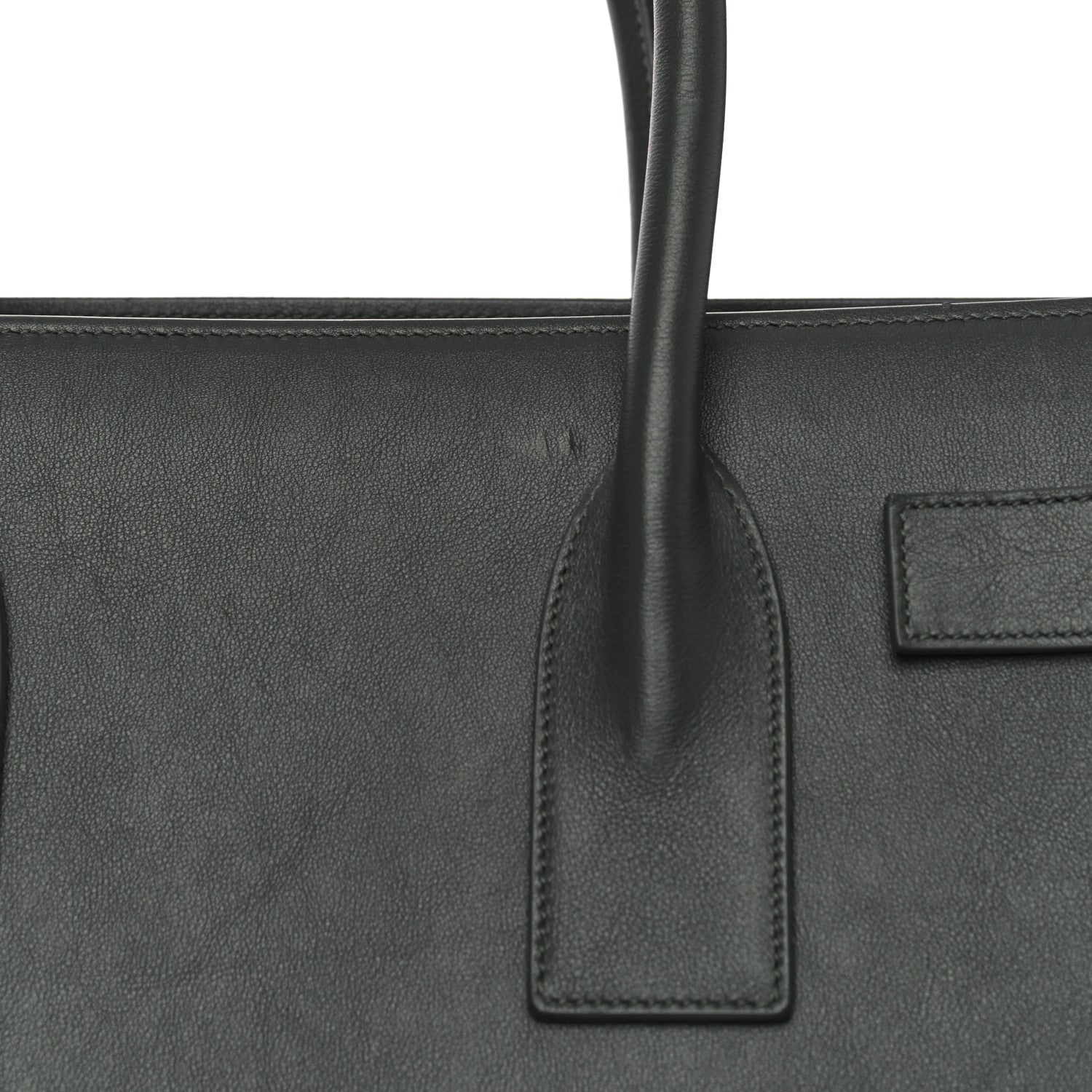 Saint Laurent Calfskin Large Sac De Jour Carryall Fog 12 of 14