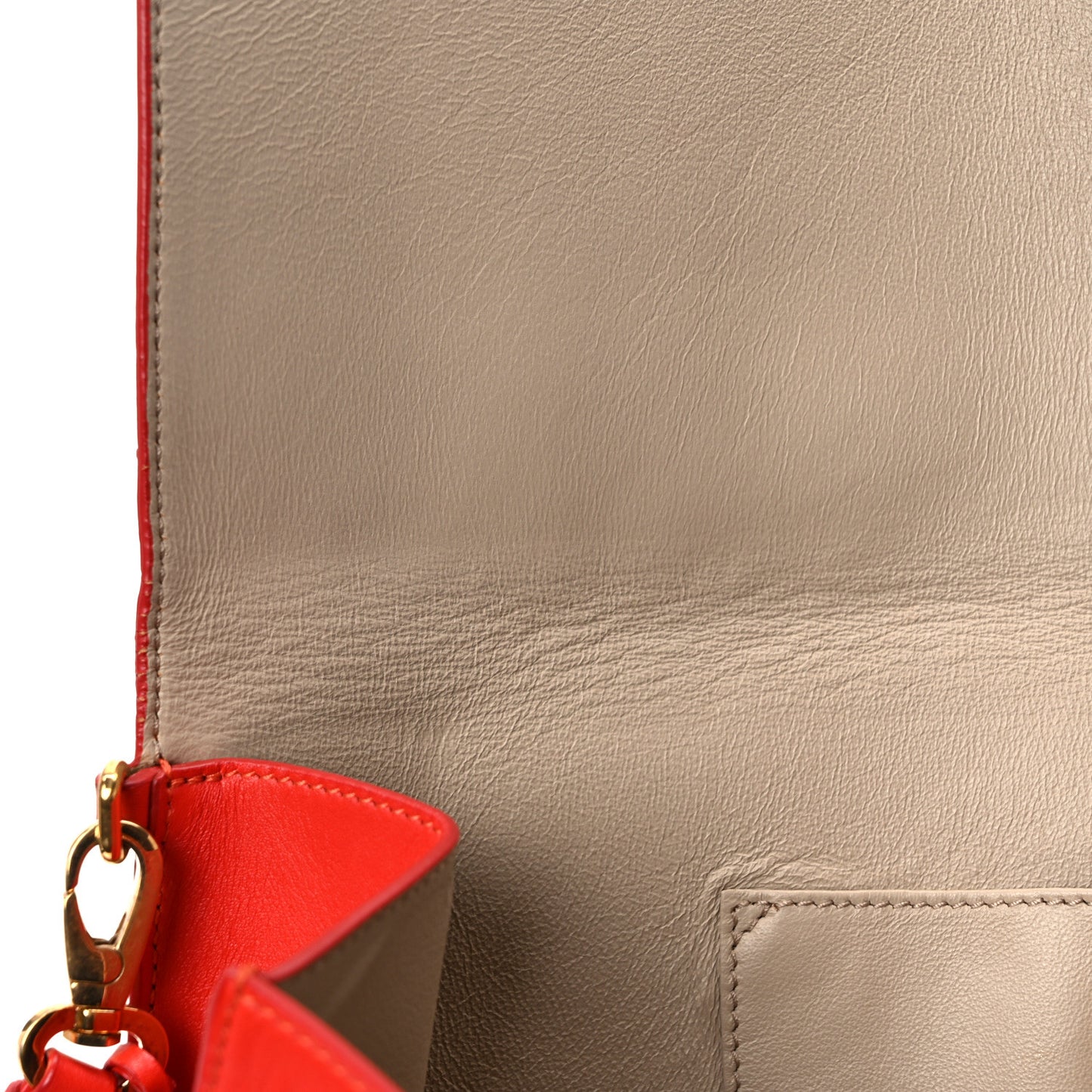 Nuage Calfskin Afef Lock Story Gancini Clutch Red