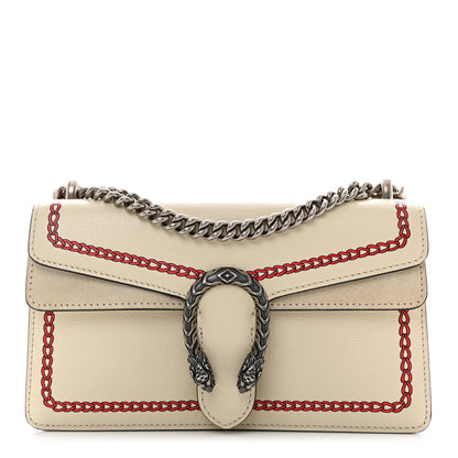 Gucci Textured Calfskin Lunar New Year Small Dionysus Shoulder Bag Mystic White Red 1 of 12