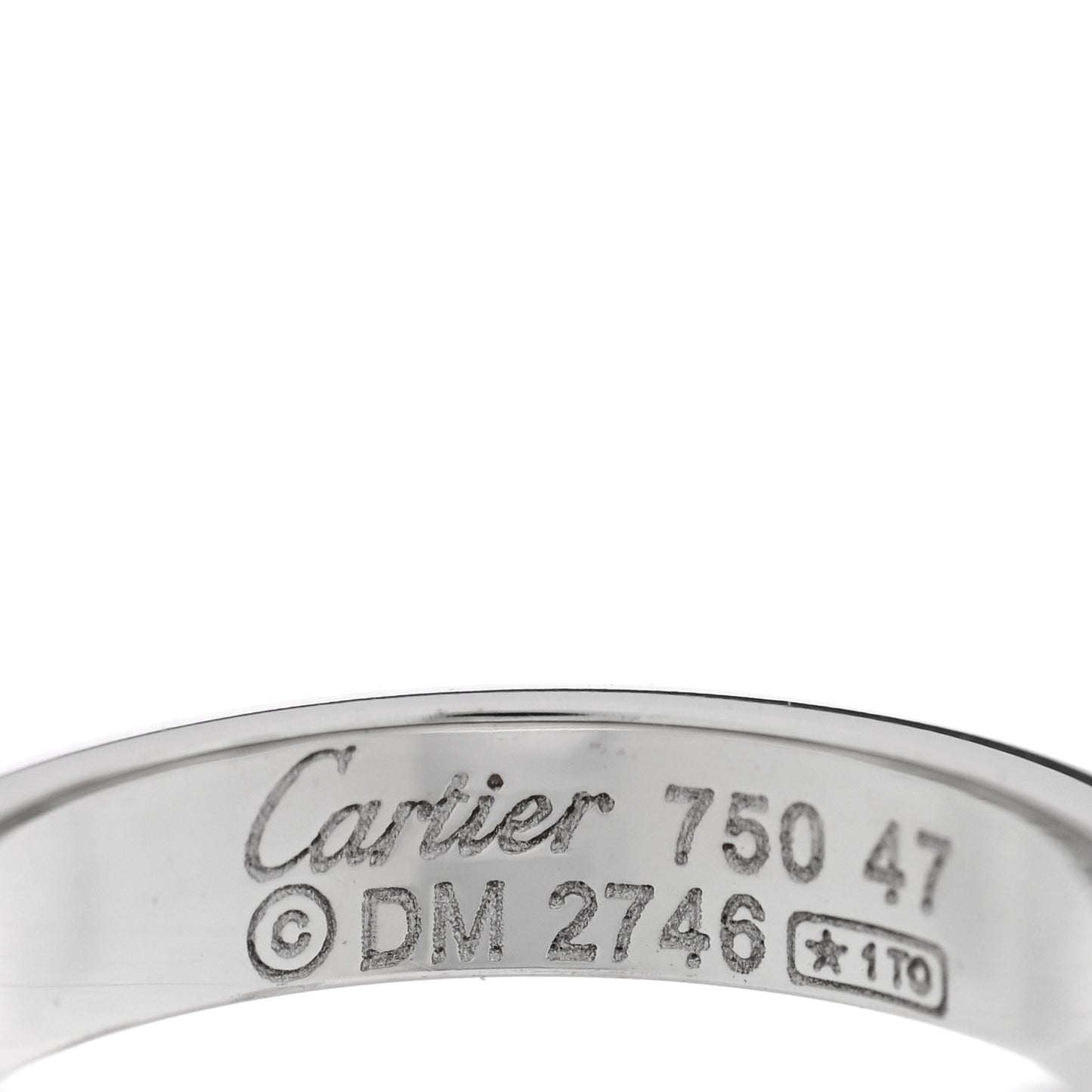 18K White Gold 3.5mm LOVE Wedding Band Ring 47 4