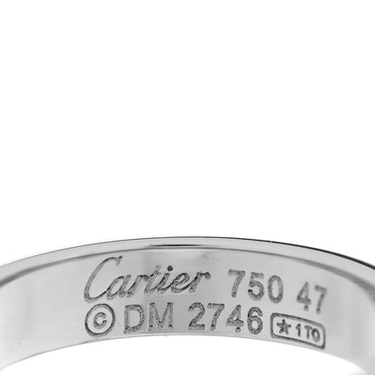Cartier 18K White Gold 3.5mm LOVE Wedding Band Ring 47 4 4 of 4