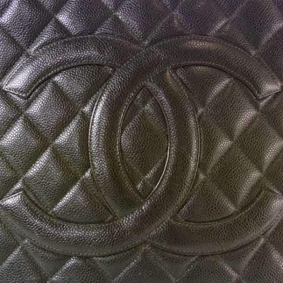 Caviar Medallion Tote Black