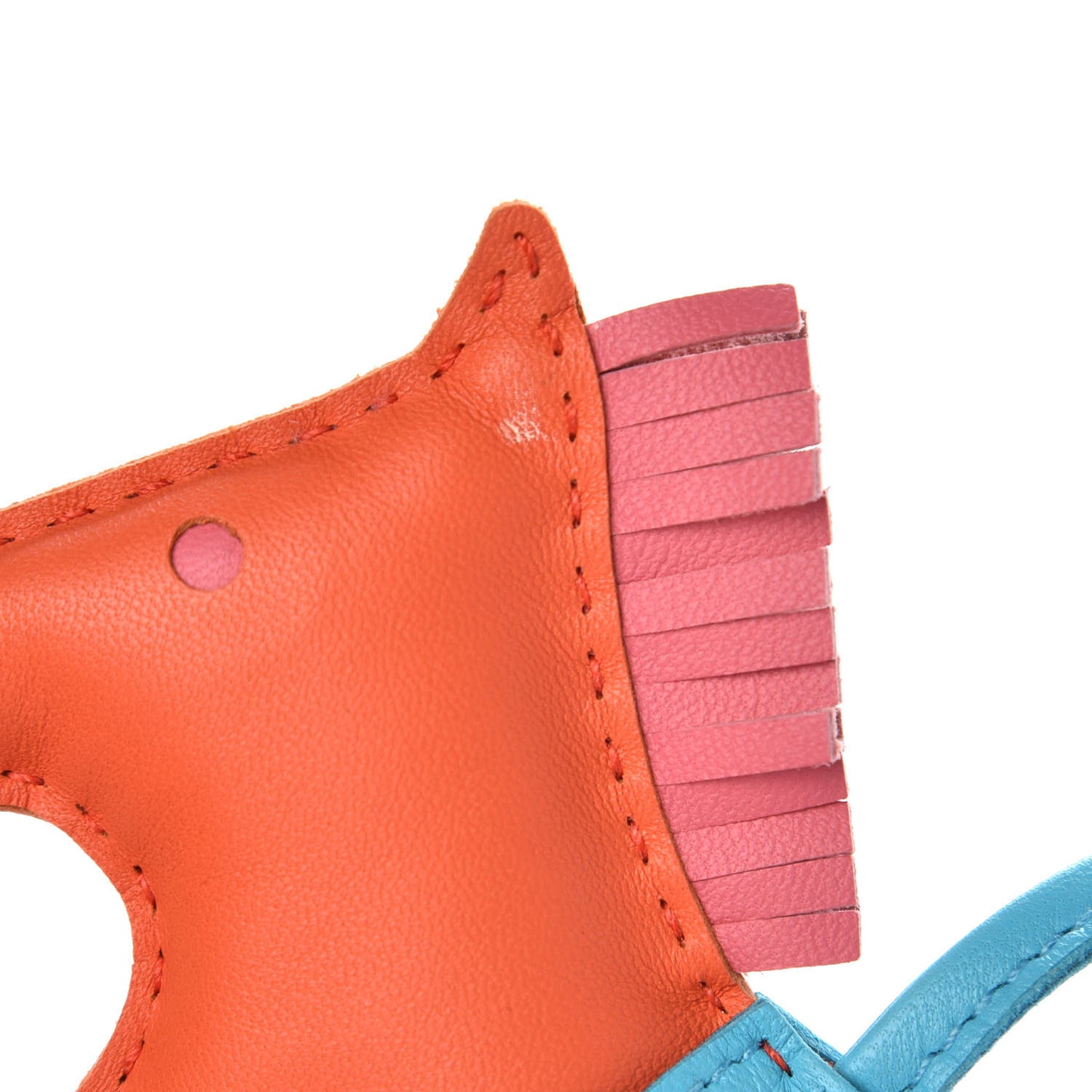 Milo Lambskin Grigri Rodeo Horse Bag Charm MM Orange Poppy Rose Azalee Bleu Azteque