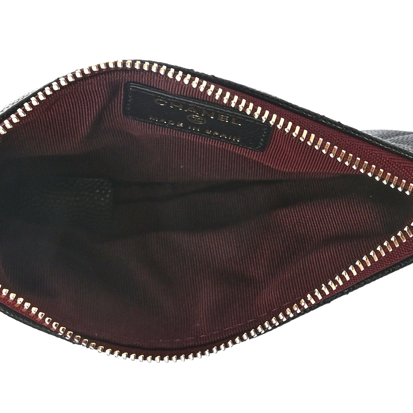 Caviar Quilted Small Cosmetic Case Black
