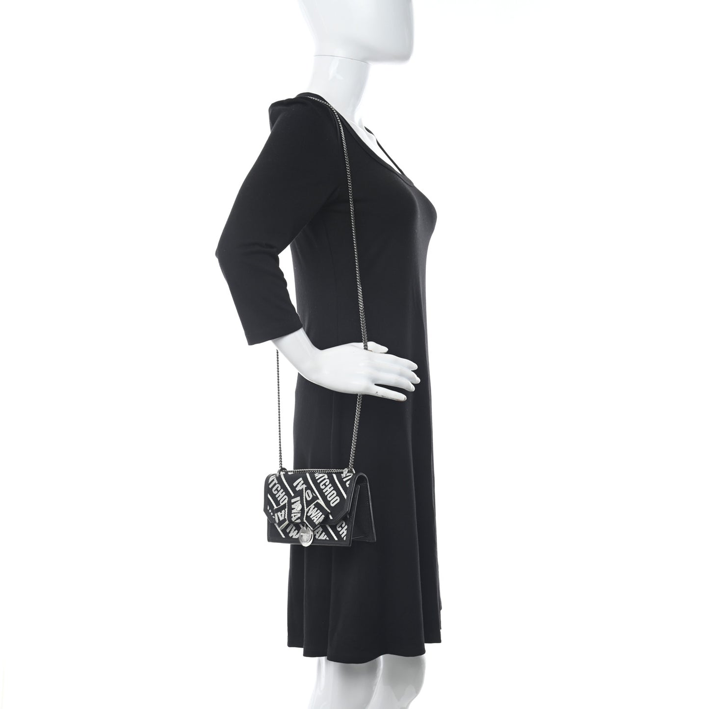 I Want Choo Finley Mini Shoulder Bag Black White