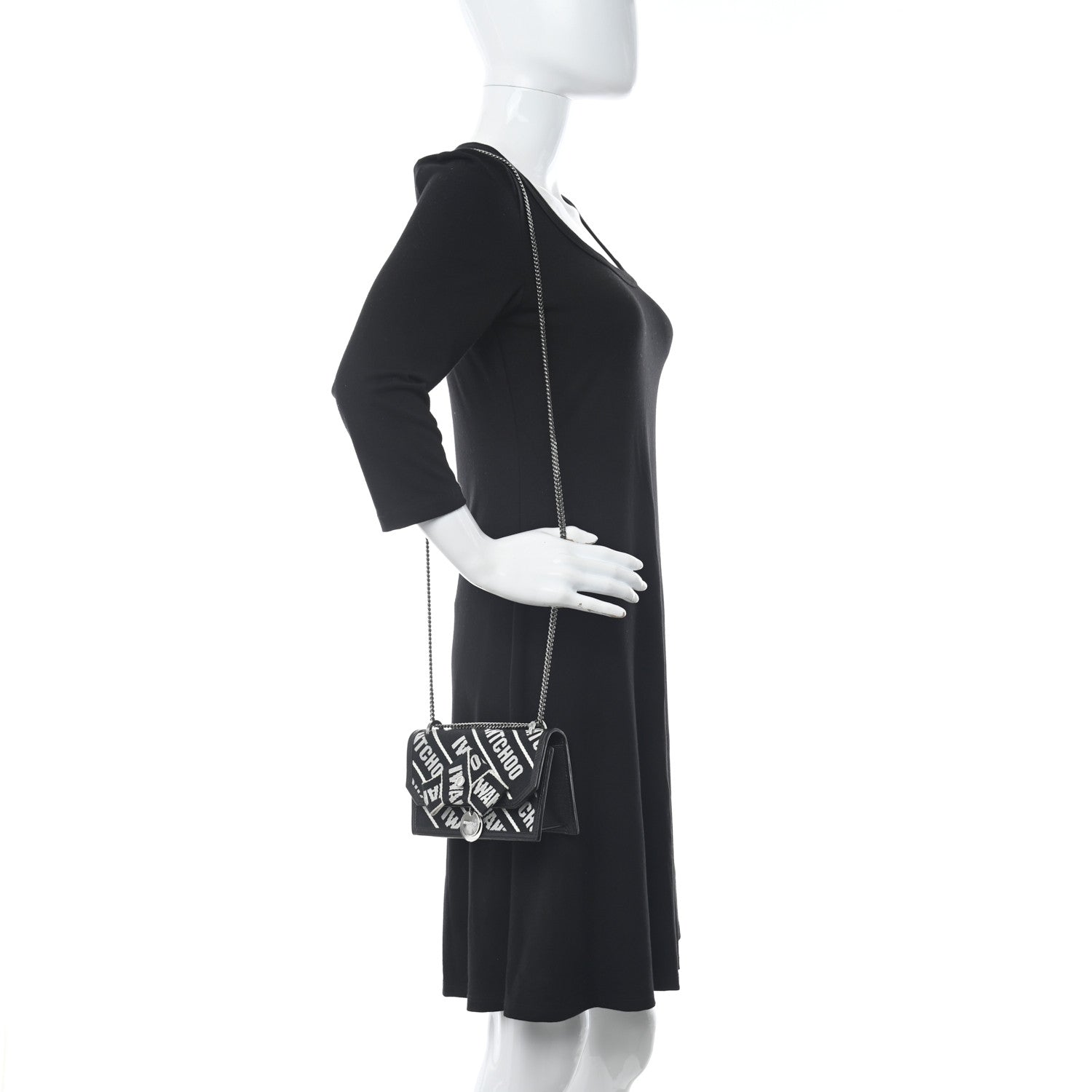 Jimmy Choo I Want Choo Finley Mini Shoulder Bag Black White 2 of 9