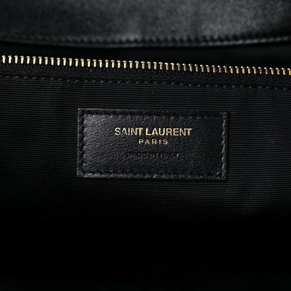 Saint Laurent Lambskin Quilted Maxi Icare Shopping Tote Black 7 of 10