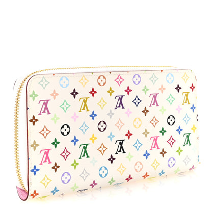Louis Vuitton Monogram Multicolor Zippy Wallet White Litchi 5 of 12