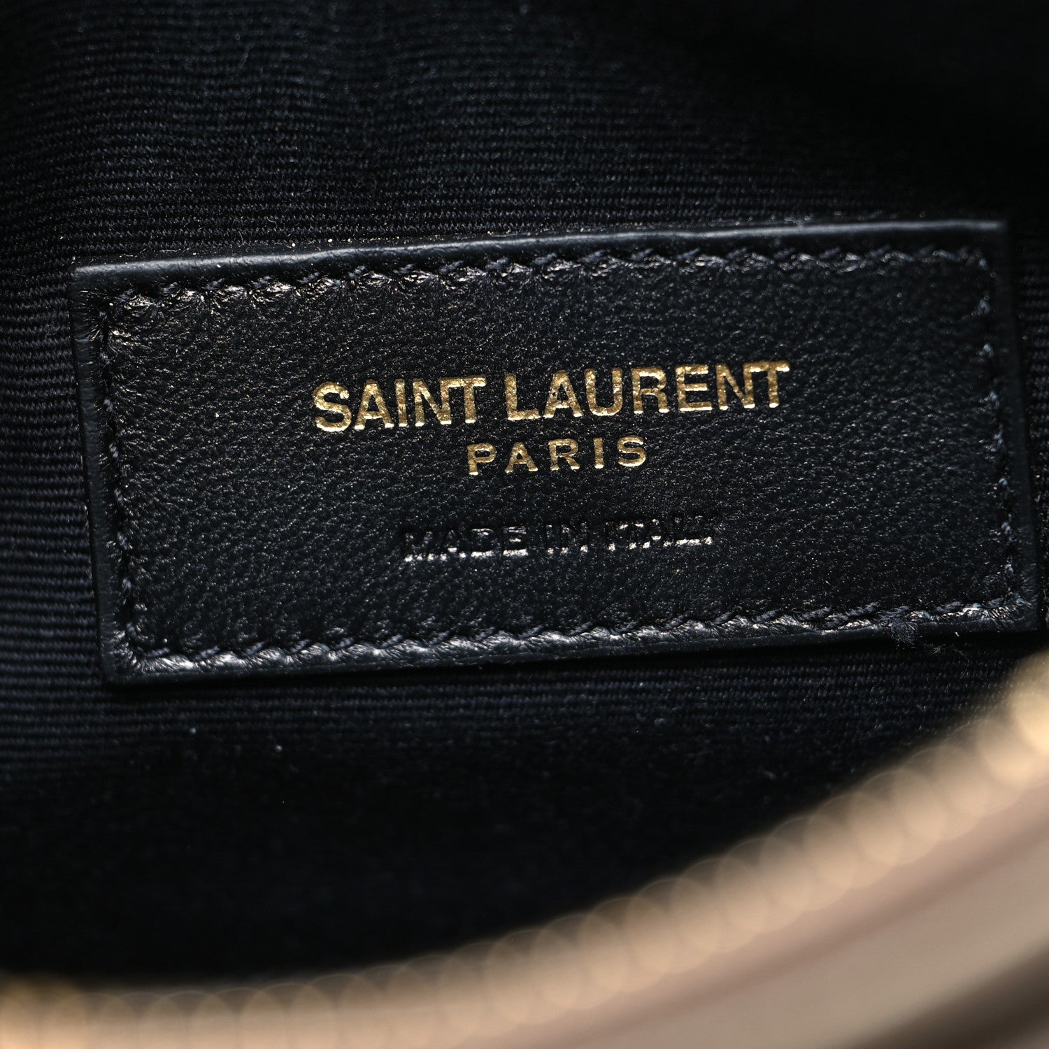 Saint Laurent Grain De Poudre Chevron Monogram Bill Pouch Dusty Grey 6 of 10