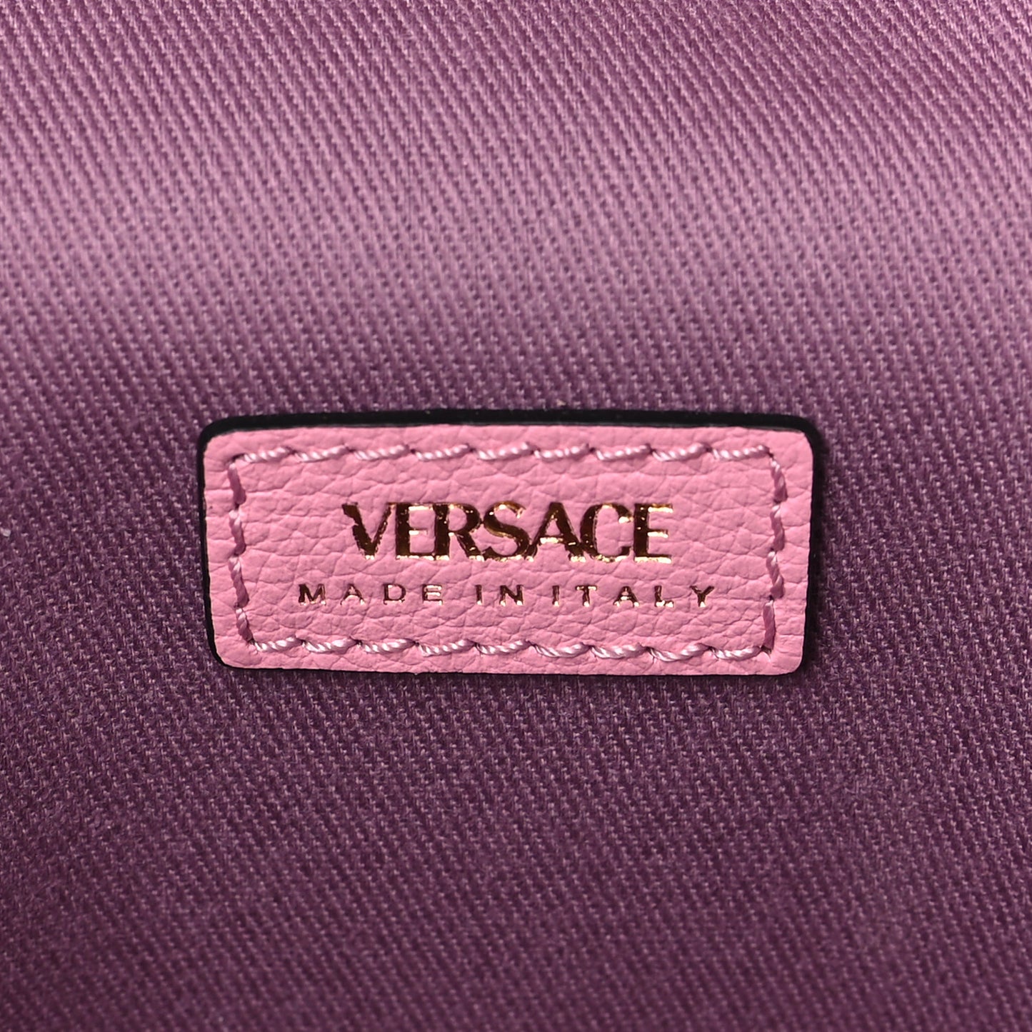 Grained Calfskin Medusa Vanity Case Pink