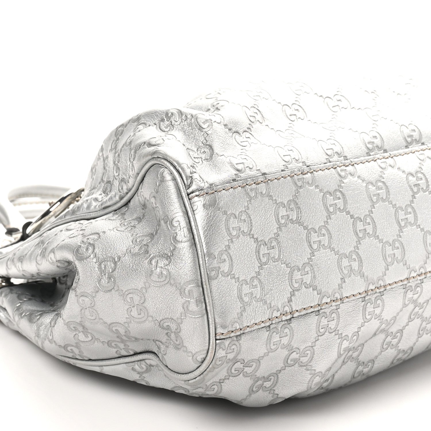 Gucci Guccissima Medium Sukey Tote Silver 9 of 10
