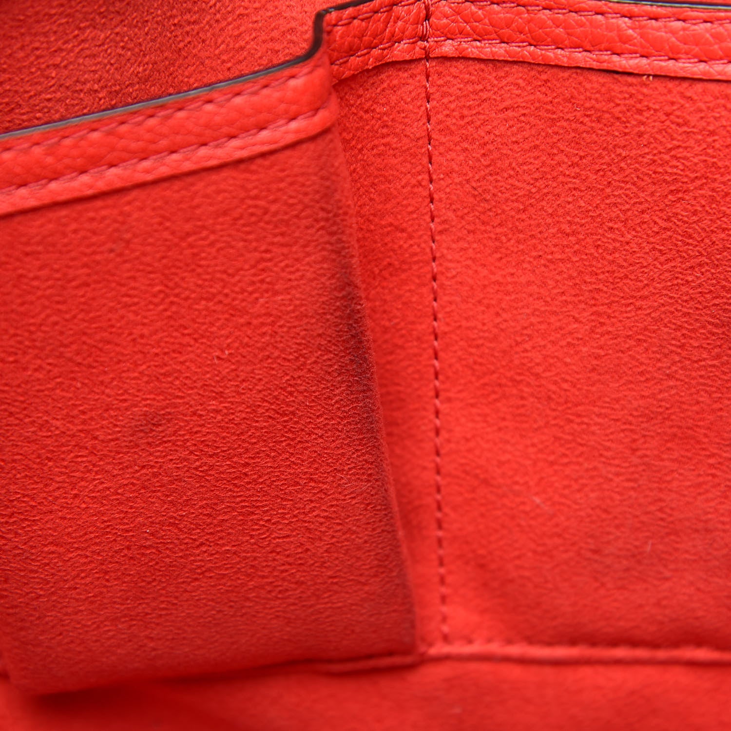 Celine Drummed Calfskin Mini Luggage Red 21 of 21