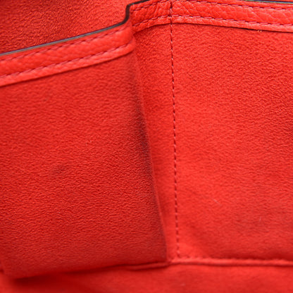 Celine Drummed Calfskin Mini Luggage Red 21 of 21