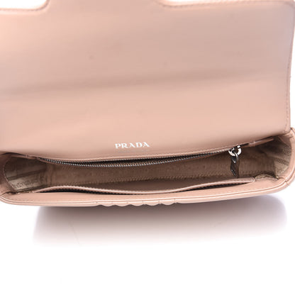 Prada Soft Calfskin Impunture Diagramme Medium Chain Flap Shoulder Bag Cipria 5 of 15
