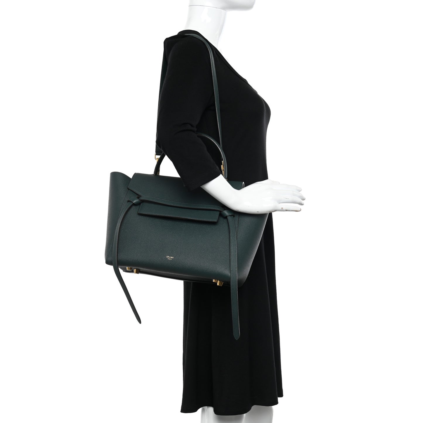 Grained Calfskin Mini Belt Bag Amazone