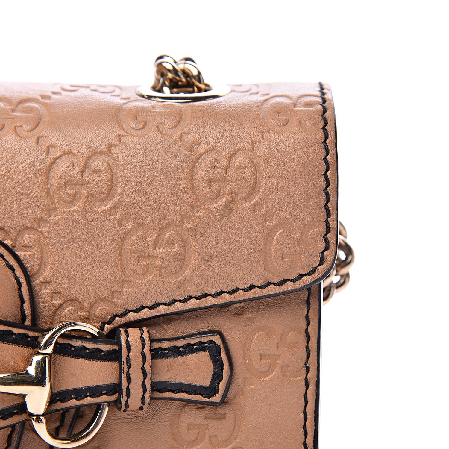 Gucci Guccissima Mini Emily Chain Shoulder Bag Camelia 10 of 13