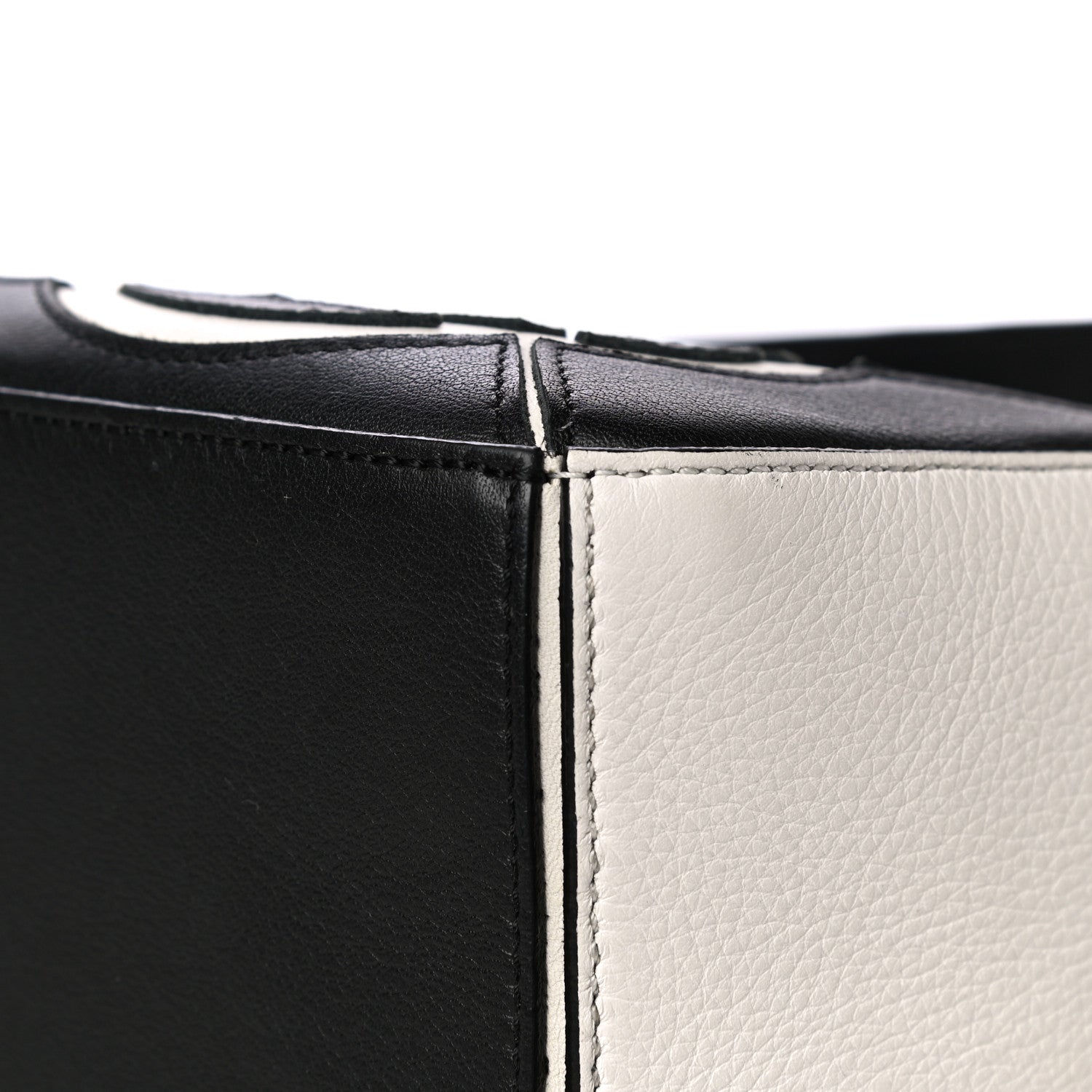 Loewe Calfskin Small Roses Puzzle Bag Black White 8 of 10