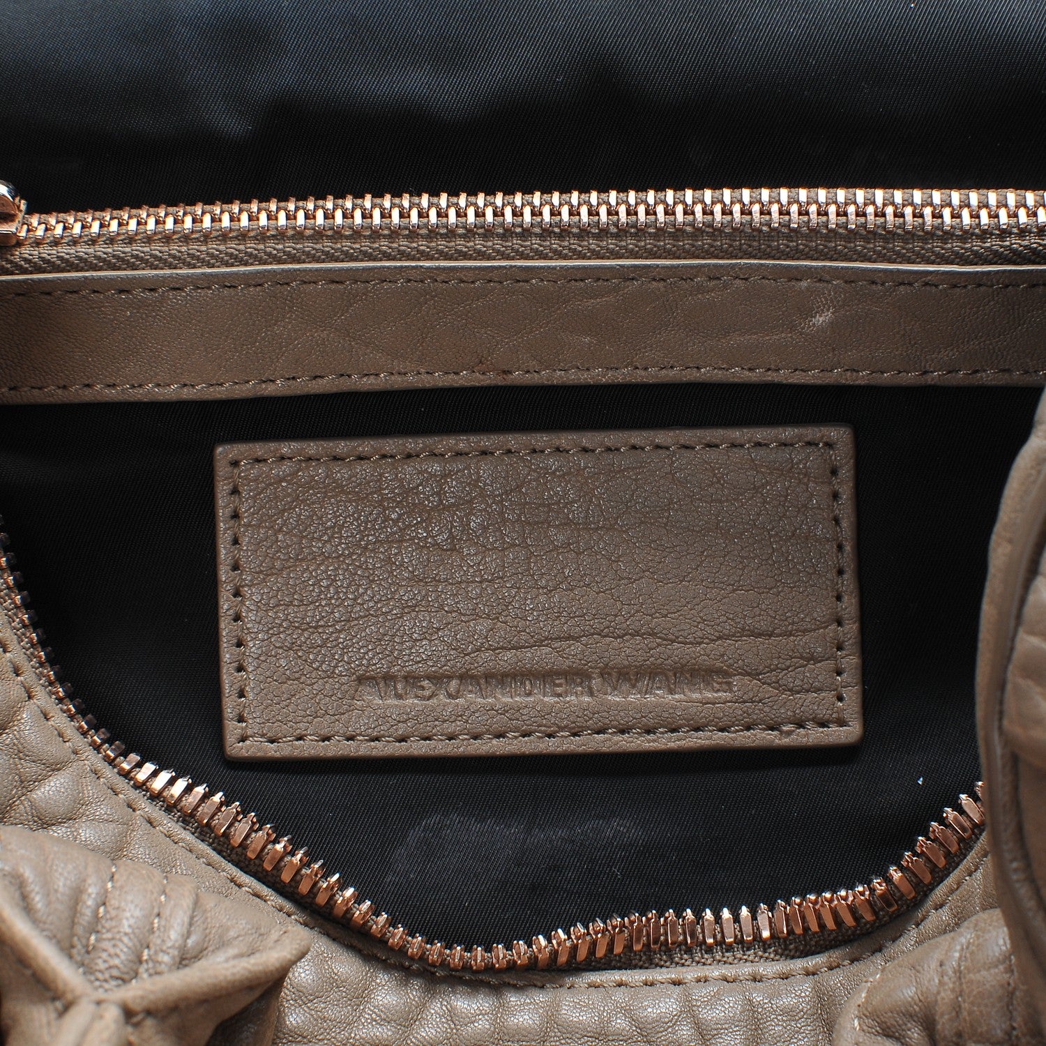 Alexander Wang Pebbled Lambskin Rockie Latte Rose Gold Hardware 15 of 16