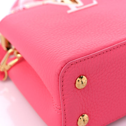 Louis Vuitton Taurillon Monogram Tile Capucines Mini Dragonfruit Ballet Pink 7 of 10