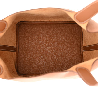 Hermes Taurillon Clemence Picotin Lock 22 MM Gold 5 of 11