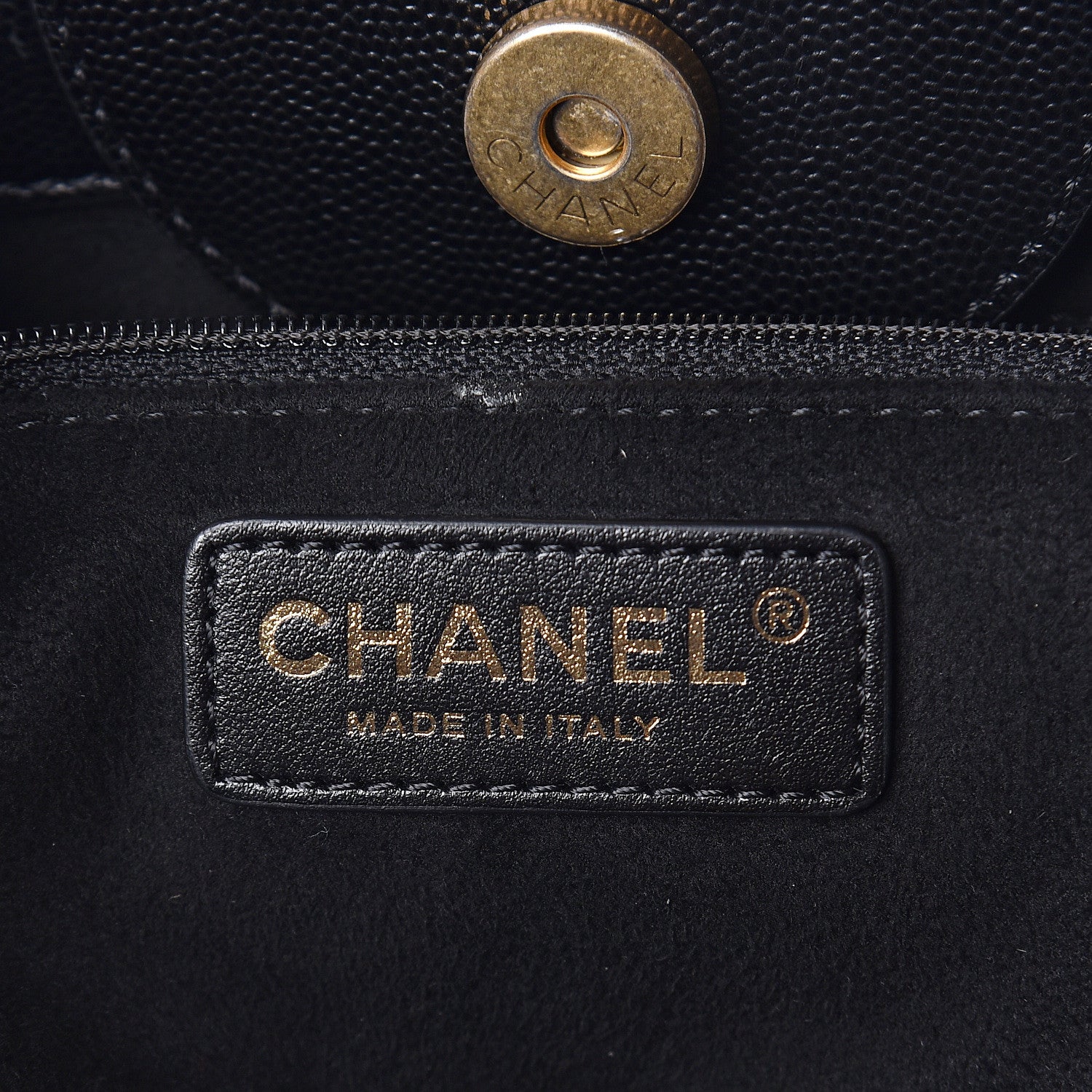 Chanel Caviar Medium Studded Deauville Tote Black 5 of 9