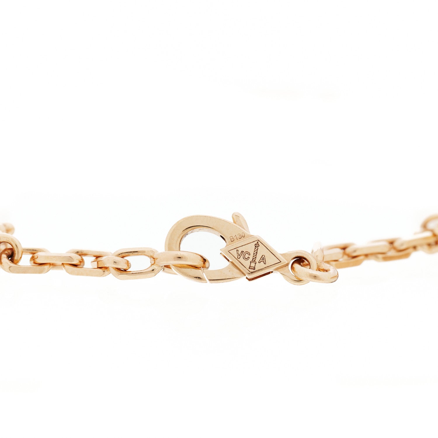 Van Cleef & Arpels 18K Rose Gold Carnelian Mother of Pearl Onyx 5 Motifs Lucky Spring Bracelet 3 of 6