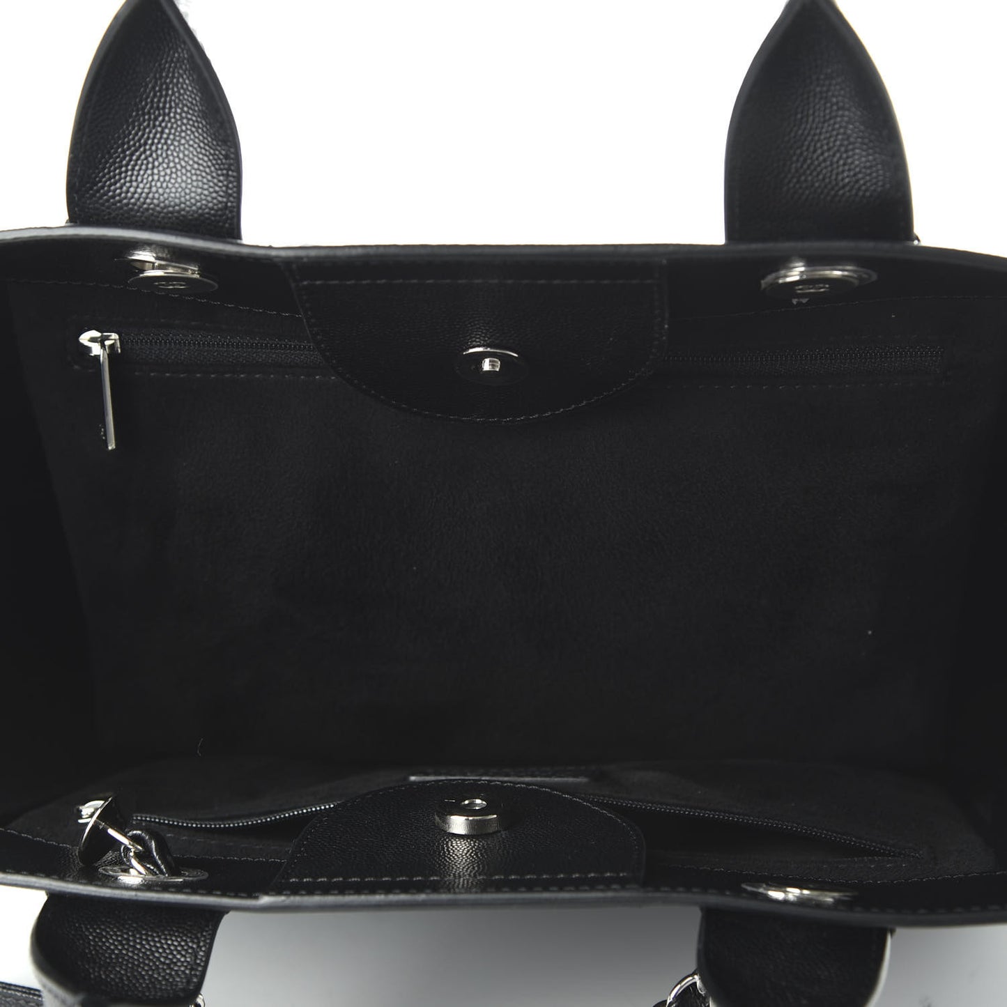Caviar Small Studded Deauville Tote Black