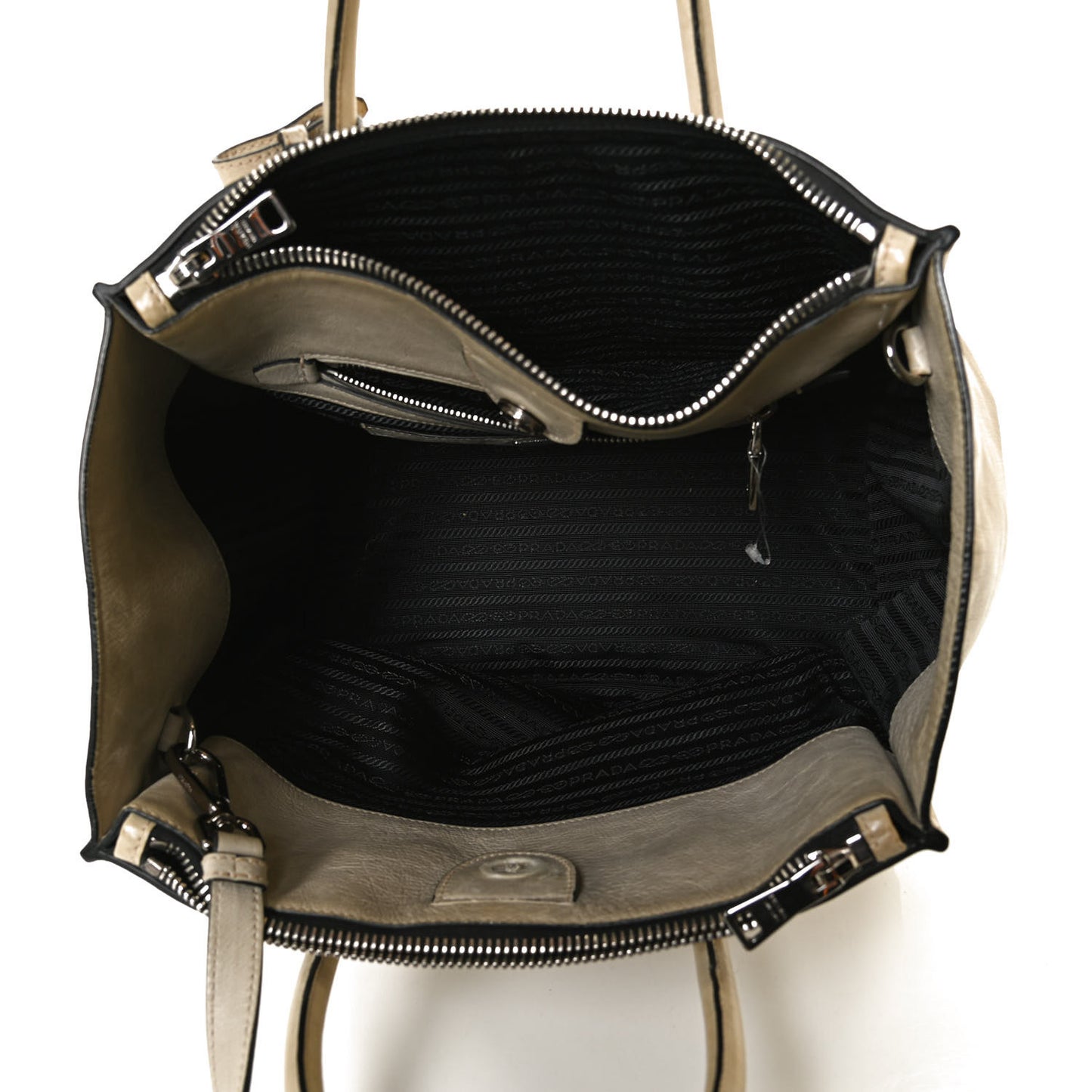 Glace Calf Twin Pocket Tote Ghiaccio