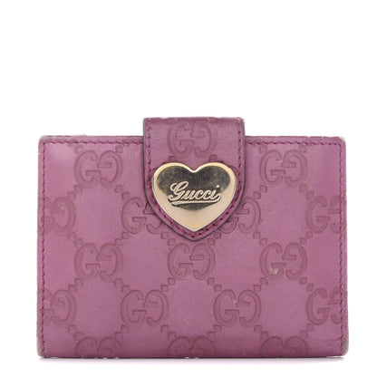 Gucci Metallic Soft Guccissima Heart Travel Wallet Fresia Rose 1 of 8