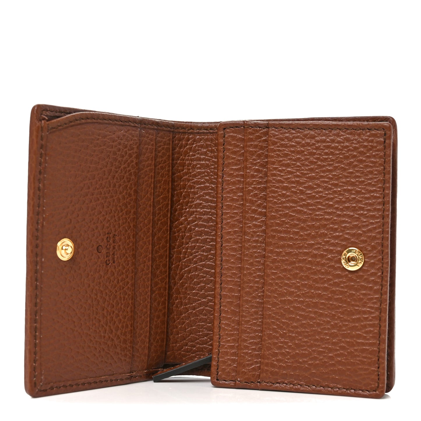 New Denim GG Monogram Dollar Calfskin Horsebit 1955 Card Case Wallet Blue Tea Cuir Epilog