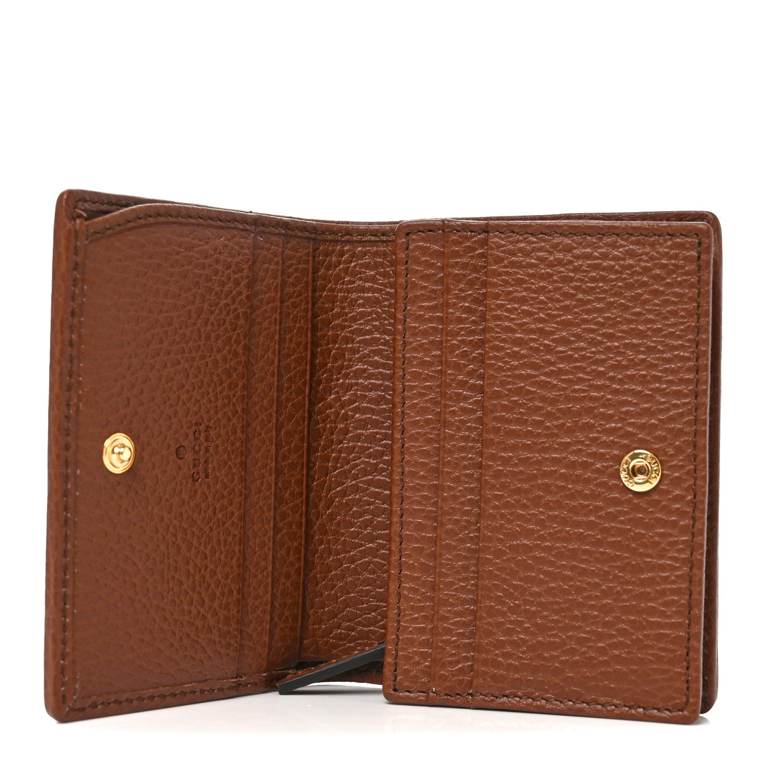 Gucci New Denim GG Monogram Dollar Calfskin Horsebit 1955 Card Case Wallet Blue Tea Cuir Epilog 5 of 7