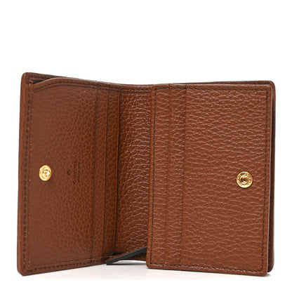 Gucci New Denim GG Monogram Dollar Calfskin Horsebit 1955 Card Case Wallet Blue Tea Cuir Epilog 5 of 7